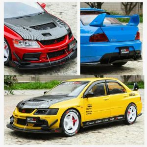 Метална кола Mitsubishi Lancer Evolution 1:24 – червен тунинг, Без опаковка