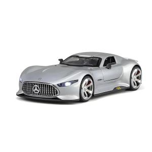 Метална кола Mercedes-Benz AMG Vision GT 1:24 – сребрист с врати тип крило, Без опаковка