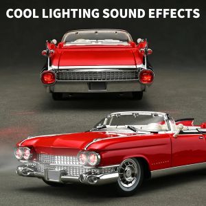 Метален модел Cadillac Eldorado Cabriolet 1:24 – Червен ретро, Без опаковка