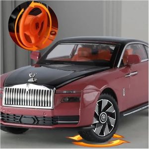 Метален модел Rolls-Royce Ghost 1:24 – розов с черен покрив, Без опаковка