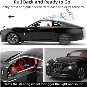 Метален модел Rolls-Royce Ghost 1:24 – черен, Без опаковка