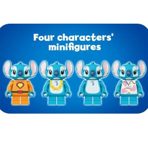 Конструктор Stitch къща 2 в 1 с фигурки, 536 части, комплект за сглобяване