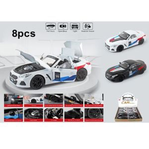 Метална кола BMW Z4 M40i Motorsport, 1:24, Бял, Без опаковка