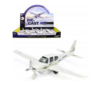 Метален Самолет Pull Back Die-Cast, 18.5 см, без опаковка