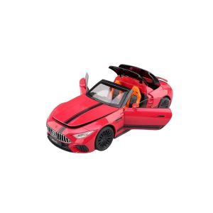 Метален автомобил Mercedes-AMG Cabriolet, Die-Cast модел, 1:24, Червен, Без опаковка