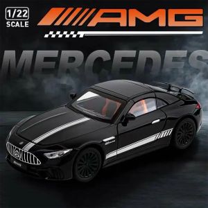 Метален автомобил Mercedes-AMG Cabriolet, Die-Cast модел, 1:24, Черен, Без опаковка