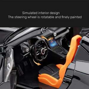 Метален автомобил Mercedes-AMG Cabriolet, Die-Cast модел, 1:24, Черен, Без опаковка