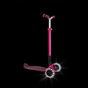 Сгъваема тротинетка за деца над 4 години GLOBBER ACE LIGHTS, розова