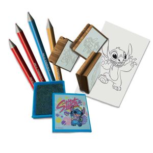 Кутия за съхранение  Stitch с аксесоари за оцветяване и 3 печата