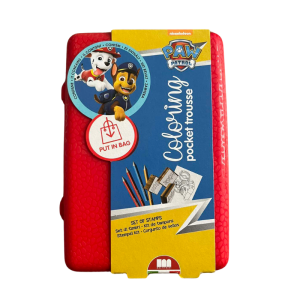 Кутия за съхранение Paw Patrol с аксесоари за оцветяване и 3 печата
