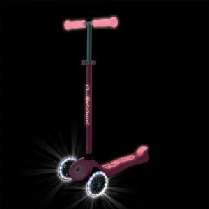Детска тротинетка със светещи колела PRIMO PLUS GLOW LIGHTS, корал