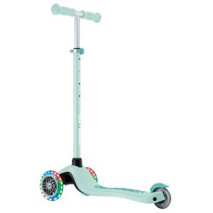 Детска тротинетка с 3 светещи колела GLOBBER PRIMO PLUS LIGHTS, мента