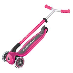 Сгъваема тротинетка с три колела Globber Master lights - розова