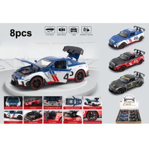 Метален автомобил Nissan GT-R Nismo Liberty Walk, Die-Cast модел, 1:22, Червен, Без опаковка