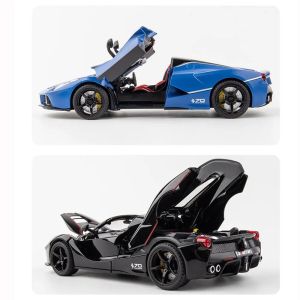 Метален автомобил Ferrari LaFerrari Aperta, Die-Cast модел, 1:22, Черен, Без опаковка