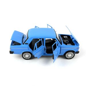 Метална кола Lada 2107, Мащаб 1:18, Синя, Без опаковка