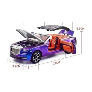 Метална кола Rolls-Royce Dawn Cabriolet 1:24, лилаво-син преливащ цвят