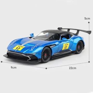 Метална кола Aston Martin Valkyrie AMR Pro 1:22, синя