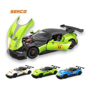 Метална кола Aston Martin Valkyrie AMR Pro 1:22, зелена