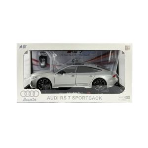 Метален автомобил Audi RS7 Sportback с дистанционно, 1:18, бял