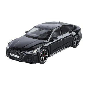 Метален автомобил Audi RS7 Sportback с ключ-дистанционно за светлини и звук, 1:18, черен