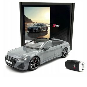 Метален автомобил Audi RS7 Sportback с ключ-дистанционно за светлини и звук, 1:18, Сив