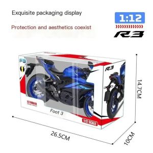 Метален мотор Yamaha R3 1:12 – син модел с реалистична визия