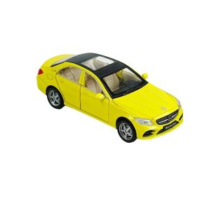 Метален автомобил Mercedes-Benz C-Class, 1:32, Жълт, Без опаковка