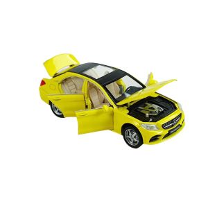 Метален автомобил Mercedes-Benz C-Class, 1:32, Жълт, Без опаковка