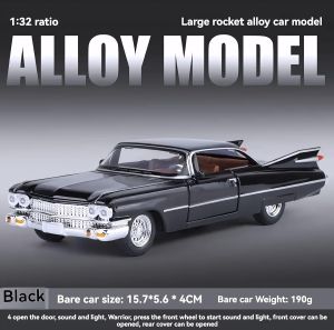 Метален автомобил Cadillac Eldorado 1959, 1:24, Черен, Без индивидуална опаковка