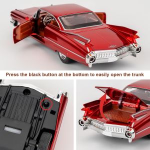 Метален автомобил Cadillac Eldorado 1959, 1:24, Червен, Без индивидуална опаковка