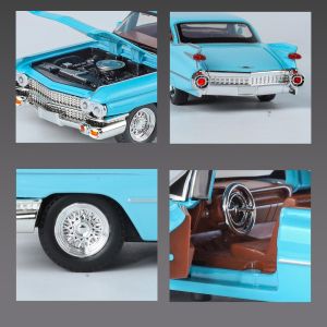 Метален автомобил Cadillac Eldorado 1959, 1:24, Син, Без индивидуална опаковка