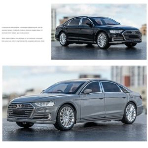 Метален автомобил Audi A8L, 1:24, Звук и светлини, Без индивидуална опаковка, Сив