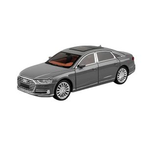 Метален автомобил Audi A8L, 1:24, Звук и светлини, Без индивидуална опаковка, Сив