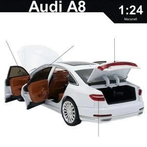 Колекционерски метален модел Audi A8L Luxury Edition, 1:24, Бял, Без индивидуална опаковка