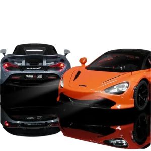 Метален автомобил McLaren 720S, 1:24, Звук и светлини, Оранжев, Без индивидуална опаковка