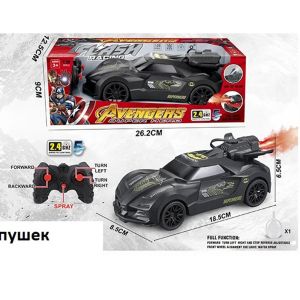 Кола Batman с дистанционно, Пушек, 2.4GHz, Светлини, Черна