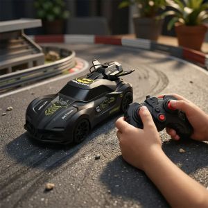 Кола Batman с дистанционно, Пушек, 2.4GHz, Светлини, Черна