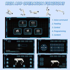 Интерактивно робот куче Smart Dog, RC, APP управление, Бяло