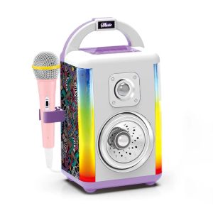 Детска караоке колонка с микрофон, LED светлини и Bluetooth