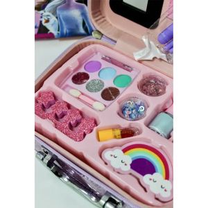 Детски комплект за грим Frozen в куфарче, 14 части, розов