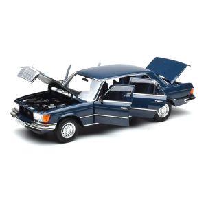 Метална кола Mercedes-Benz 350 SEL W116, 1:18, Hansa Blue, Norev