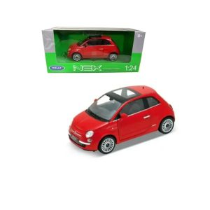 Метална кола Fiat 500, 1:24, червена, Welly