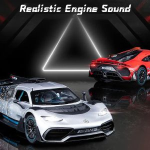 Метална кола Mercedes-AMG ONE, 1:24, Червена