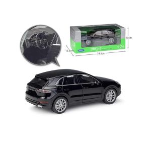 Метална кола Porsche Cayenne Turbo, 1:24, Черен, Welly 