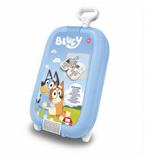 Детски комплект за рисуване Bluey в куфарче на колелца с аксесоари 