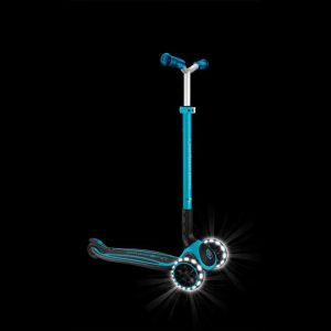 Сгъваема тротинетка за деца над 4 години GLOBBER ACE LIGHTS, синя
