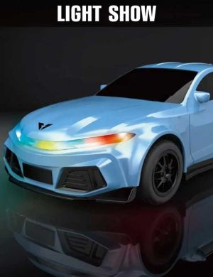 Детска спортна електрическа кола Crazon New Energy със зарядна станция, RC в син цвят