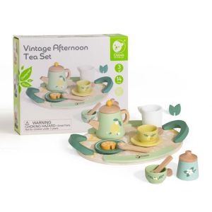 Детски винтидж сервиз от дърво за следобеден чай