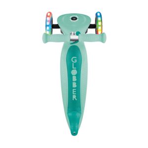 Сгъваема тротинетка със светещи колела, Globber Junior , за деца над 2 г., мента